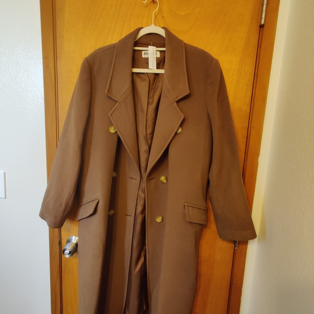 Vintage Oversized 100% Wool Coat from Spain